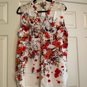 Market & Spruce Cassie Crochet Detail Top